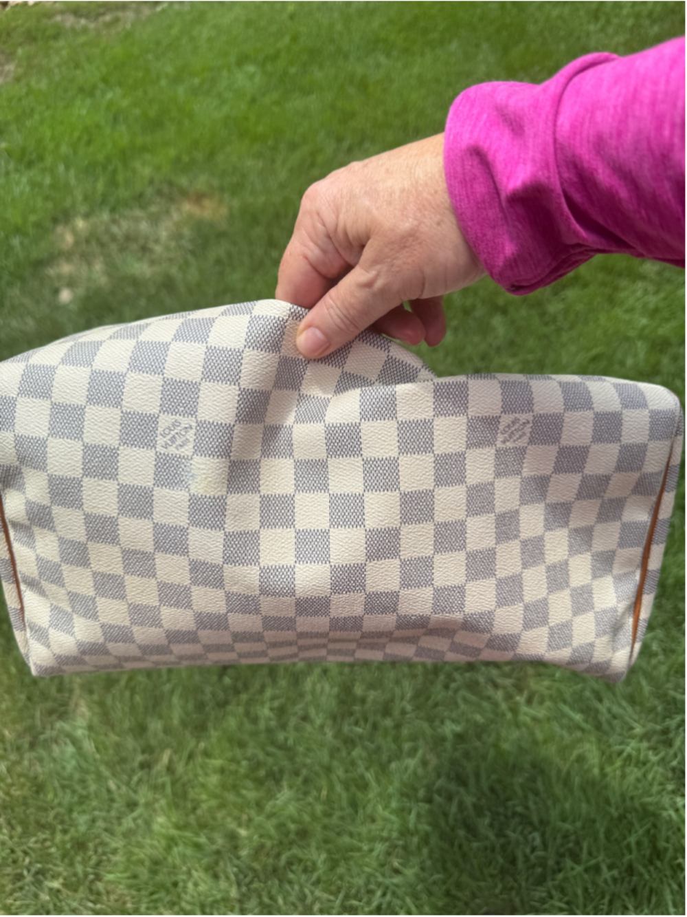 Louis Vuitton Damier Azur Speedy 30 Bag, Dusty, lock and key - Picture 11 of 15